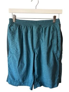 Lululemon Pace Breaker Shorts Medium Blue Teal 9” Lined Athletic Gym Training